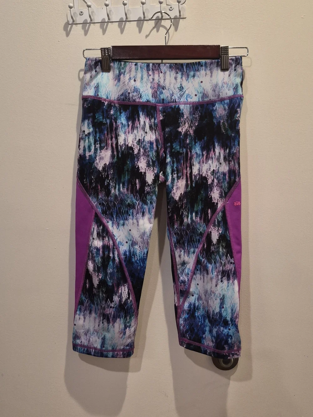 Girls' Purple Multi-Color Active Leggings